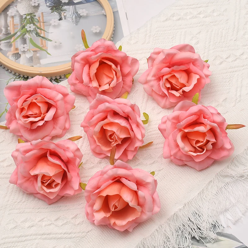 30 pezzi di garofani fiori artificiali in seta teste sferiche bianche