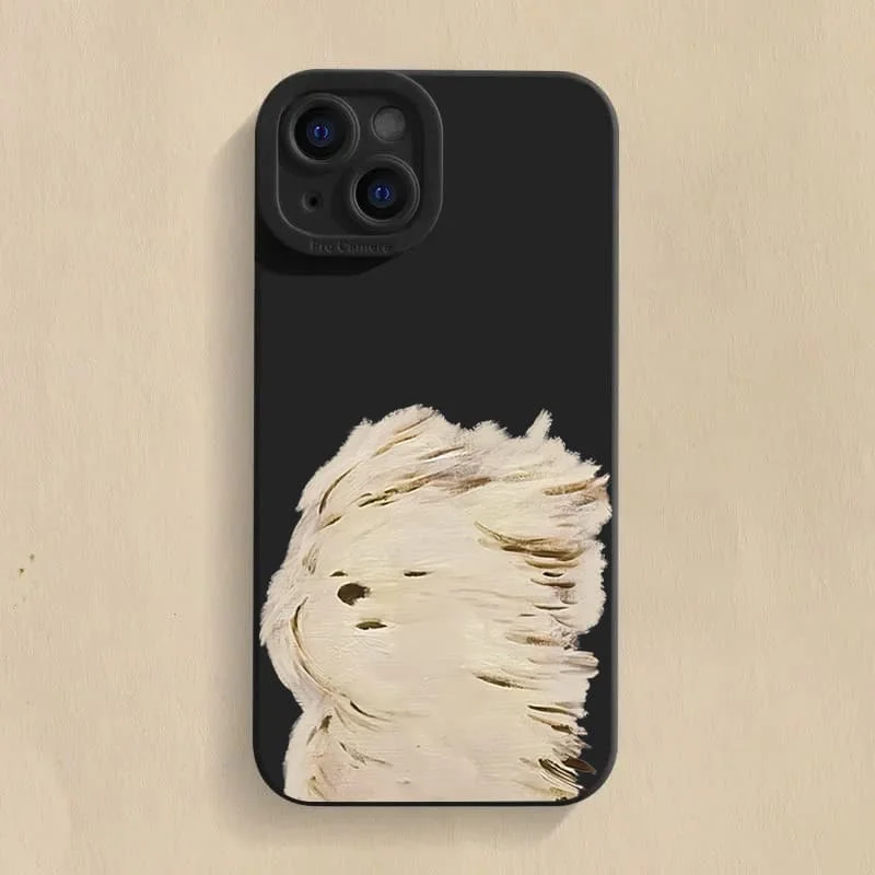 Adorable Cartoon Dog Silicone Phone Case Cover