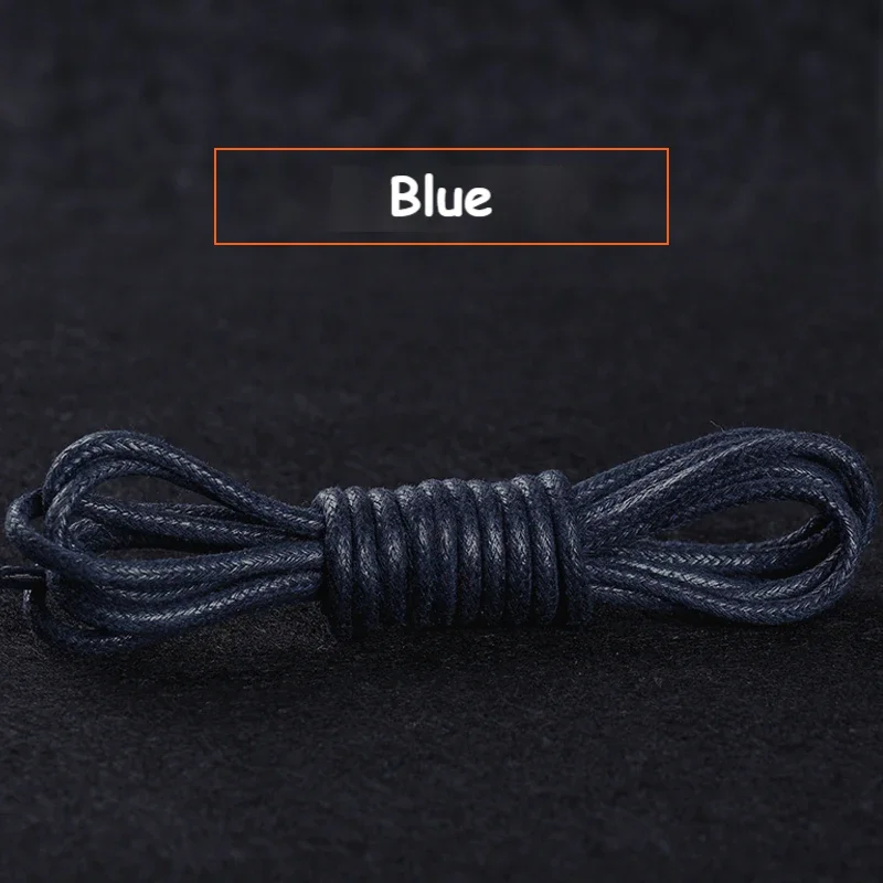 Elegant Round Waxed Shoelaces for Leather Boots and Shoes