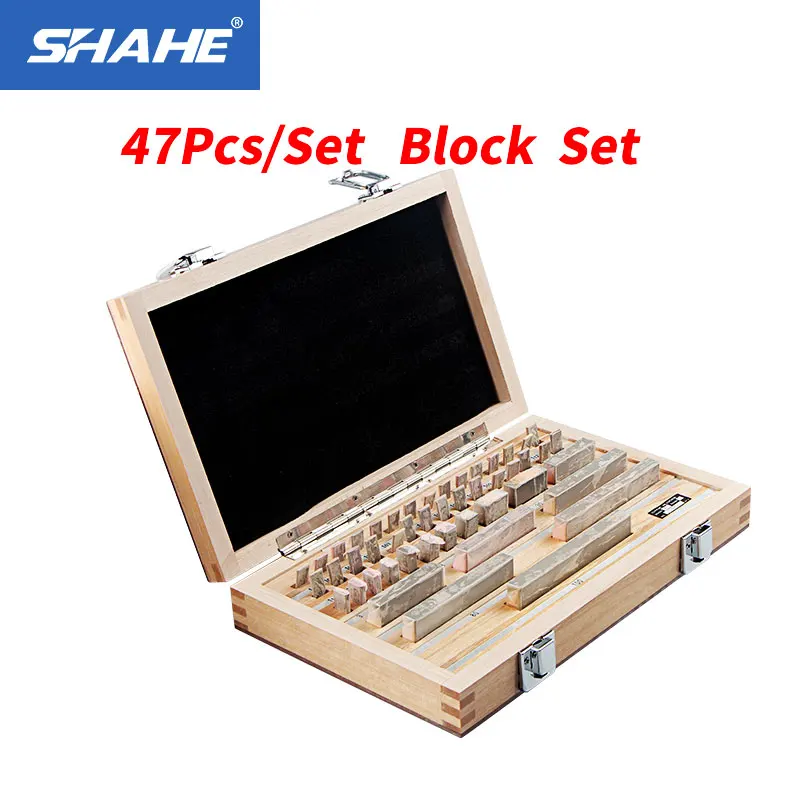 Shahe 47Pcs/Set 1 Grade 0 Grade Block Gauge Caliper Inspection Block