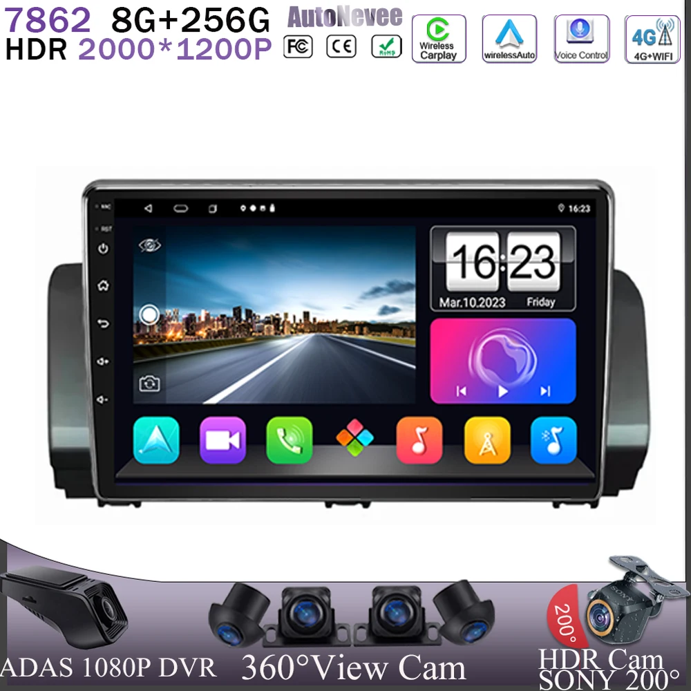 

For Renault Sandero 2021 Car Android 13 GPS Navigation No 2din DVD 5G Wifi BT Dash Cam Head Unit Stereo Auto Radio HDR Screen