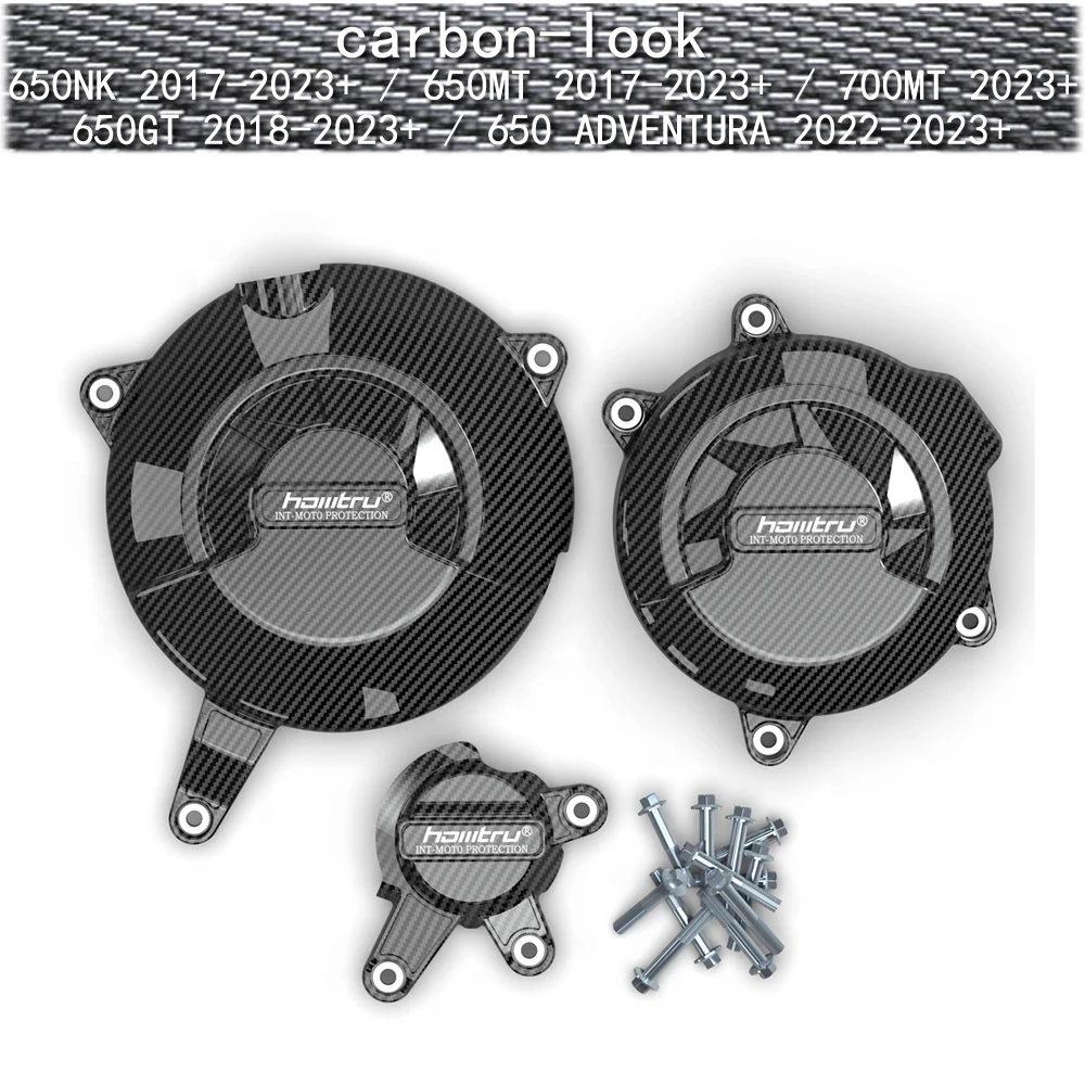 For CFmoto 650NK-650MT-650GT 650 ADVENTURA 22-23 700MT Engine Protection Cover carbon-look