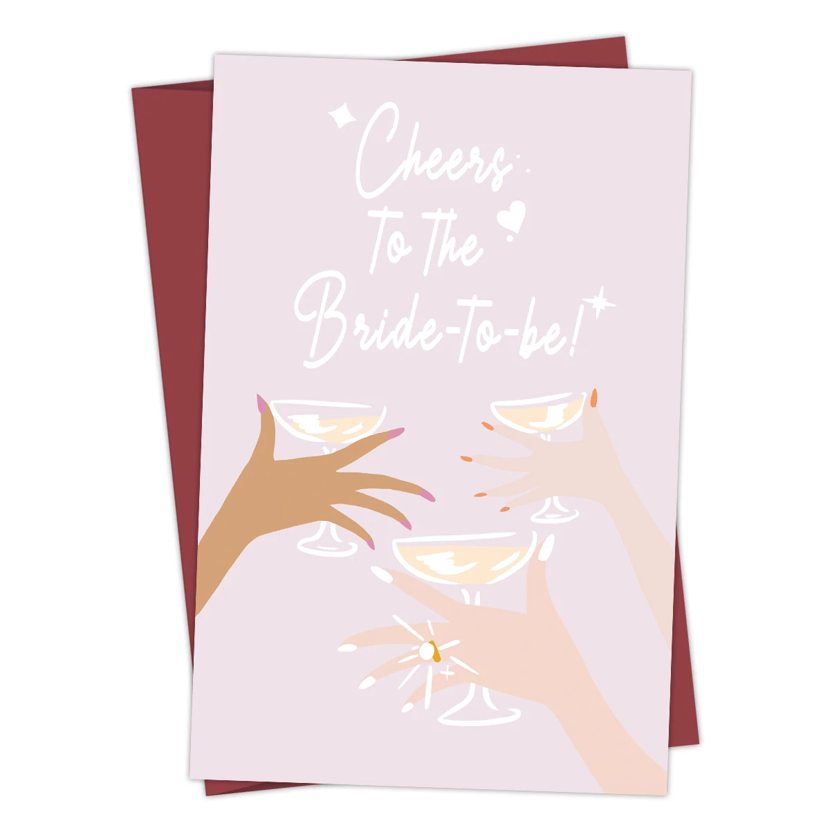 1PC Sweet Bridal Shower Card Funny Engagement Card For Her Wedding Congratulations Card Cheers To The Bride To Be Funny Gifts greeting cards