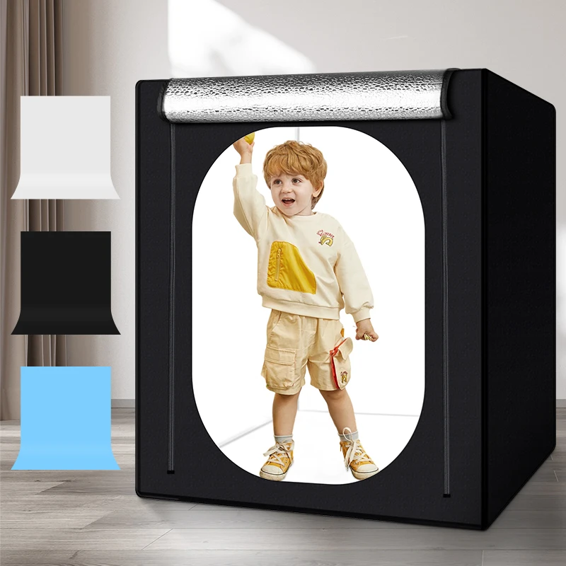 120x100x180cm Professional Studio Portable Lightbox With 6 LED Light Panels,3 Background, Photo Tent For Shooting Large Items