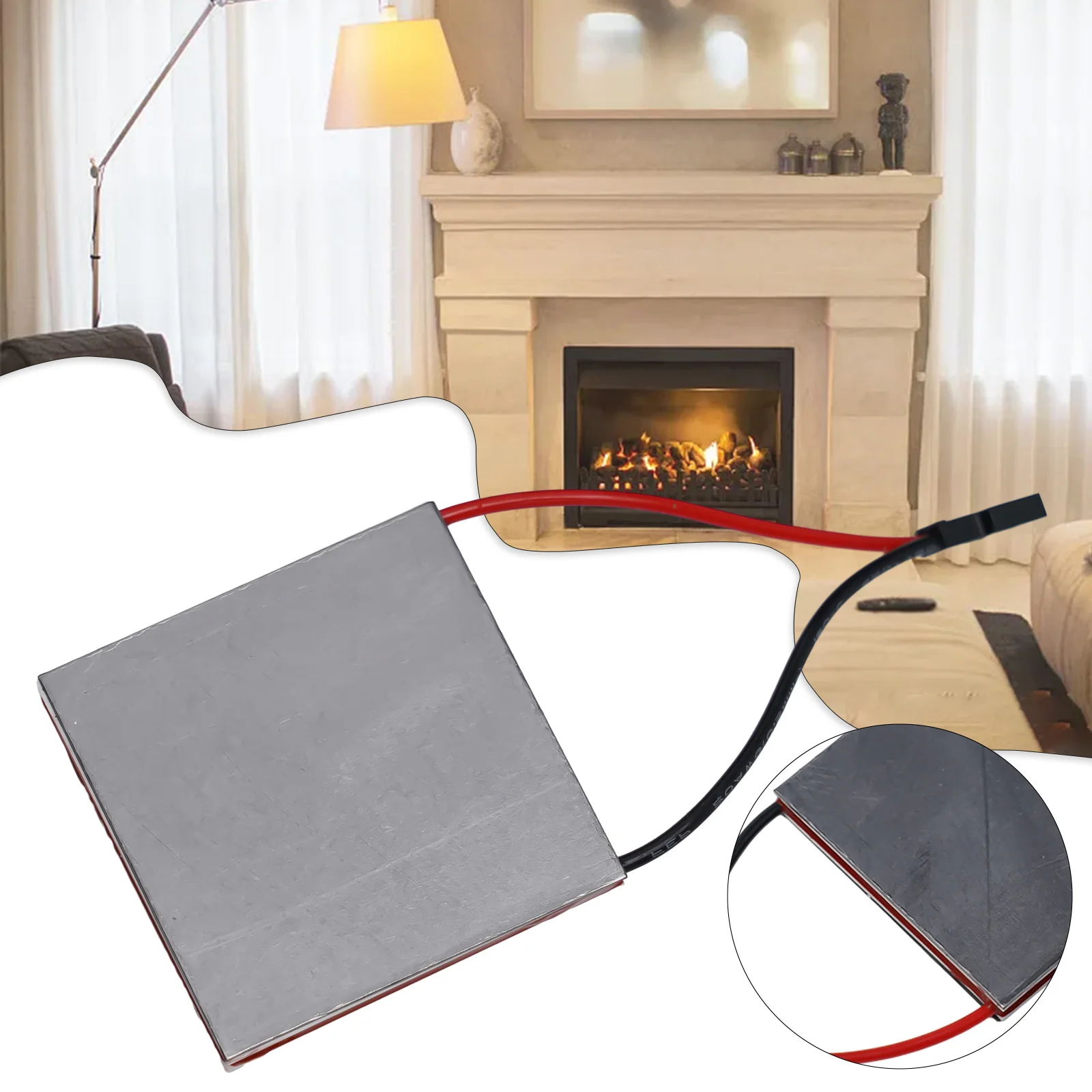 

Fireplace Fan Generation Sheet Mall Size Silver 1 Piece 40*40mm Heater Part Light Weight Brand New Environmentally Friendly