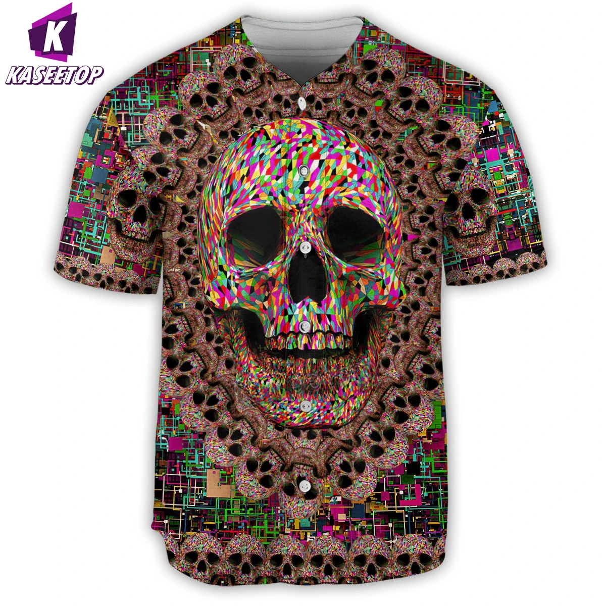 

Skull Amazing Smiling Men 3D Print Baseball Jersey Shirt Adult Summer Tee Shirt Men's Hip Hop Tops Tee Oversized Streetwear