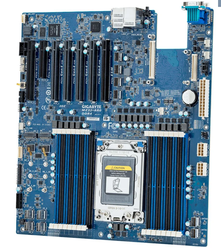 

MZ32-AR0(rev.3.0) Материнская плата + 7302P cpu + 16 штук Sams 8 Гб DDR4 2400 МГц RAM ECC с кулером sp3