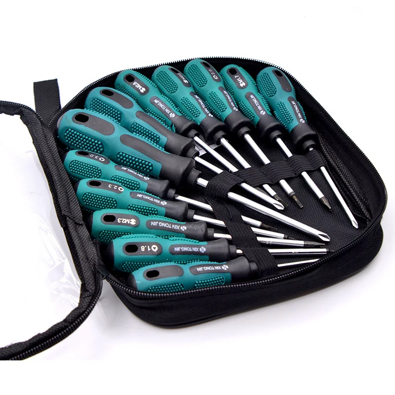 

12Pcs Insulated Screwdriver Set Magnetic Torx U-type Screwdriver Bit Set Handle Precision Household Repair Hand Tool Kit