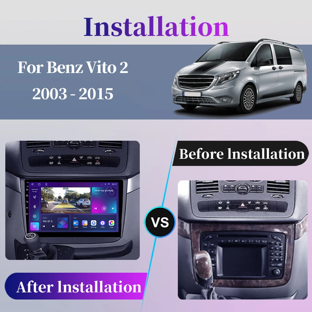 Android Car Radio For Mercedes-Benz Vito 2 W639 Viano 2 W639 2003