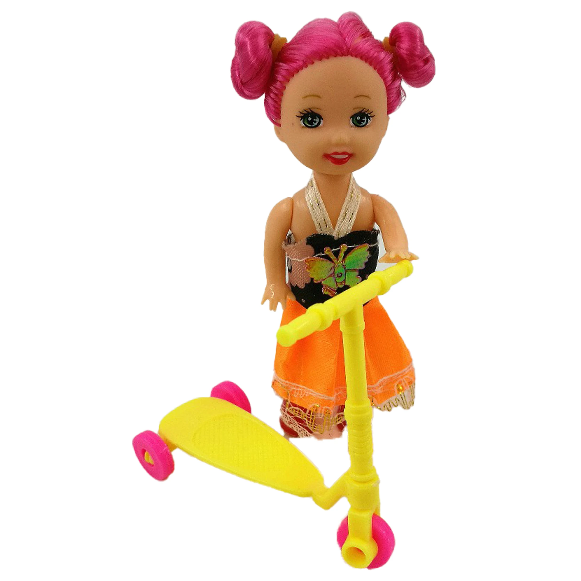 2pcs Kids Baby Scooter Mini Toy For Barbie Accessories Girls Birthday