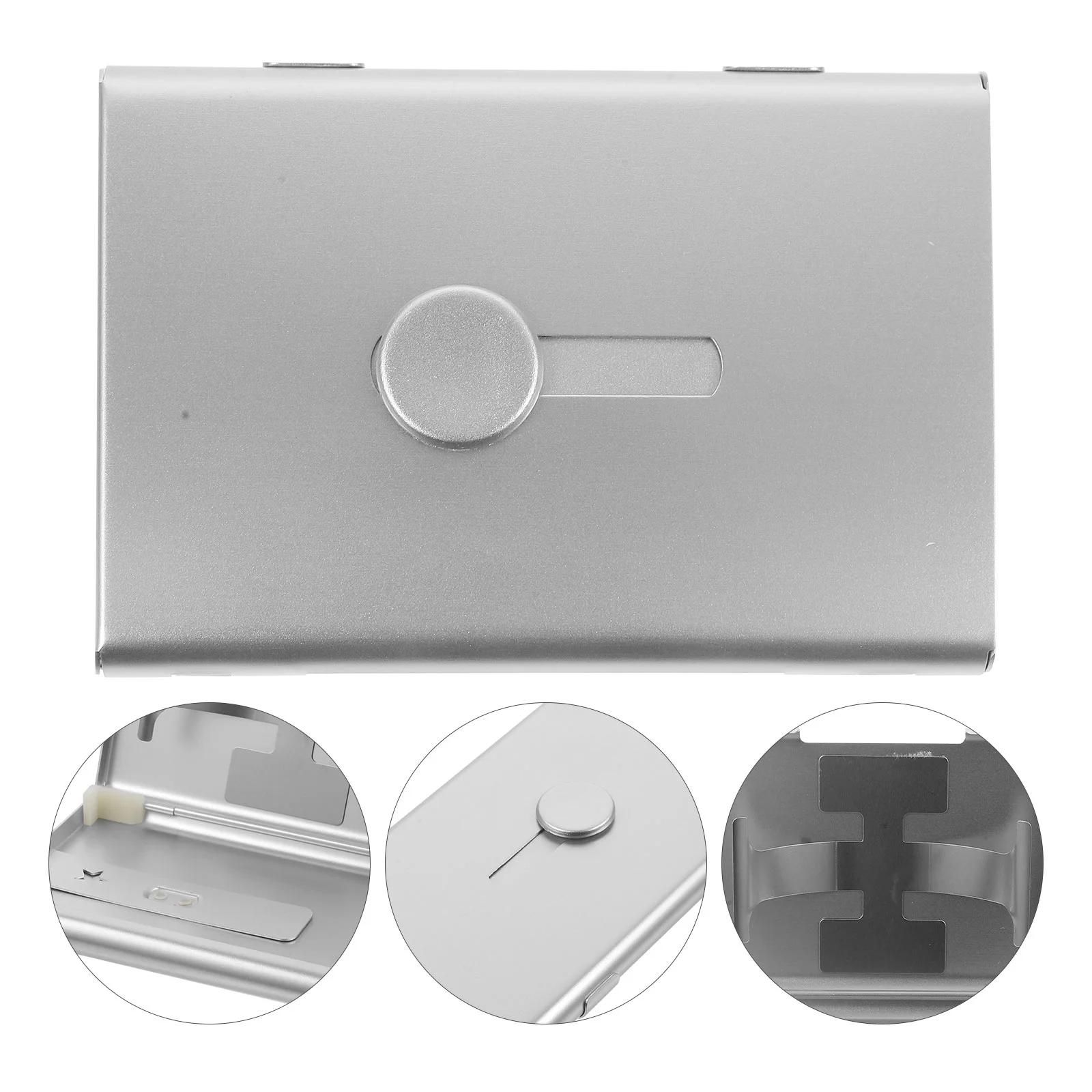 

Exhibition Gift Business Card Holder (silver) Calling Cards Container Organizer