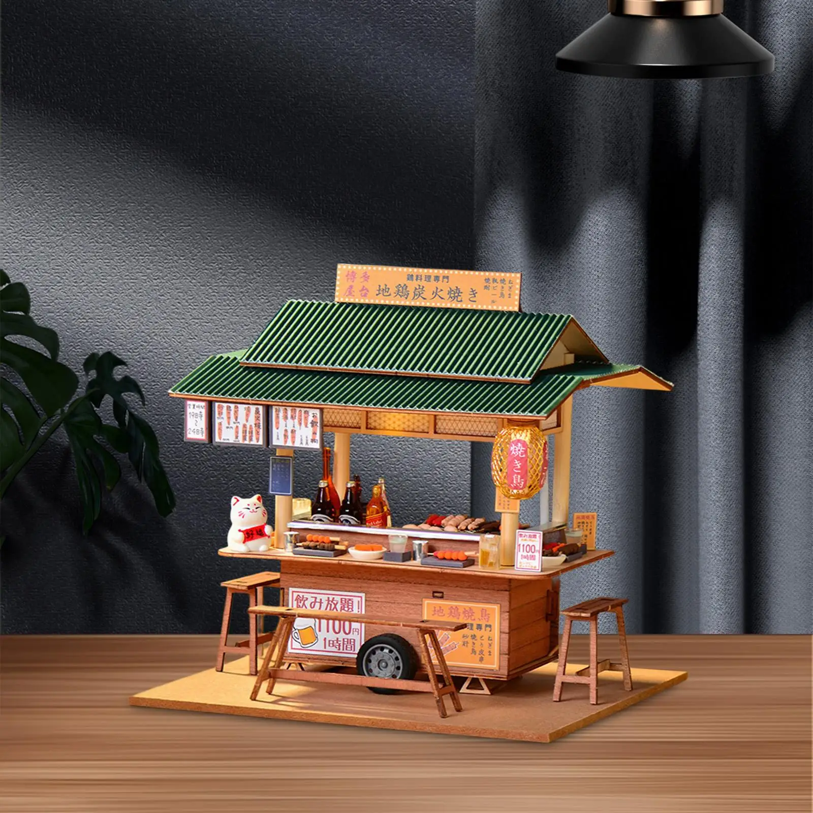 

DIY House Kits Classic Display Presents Wood Japanese Toy Mold Crafts Mini Shop Mold for Bedroom Home Living Room Office Women