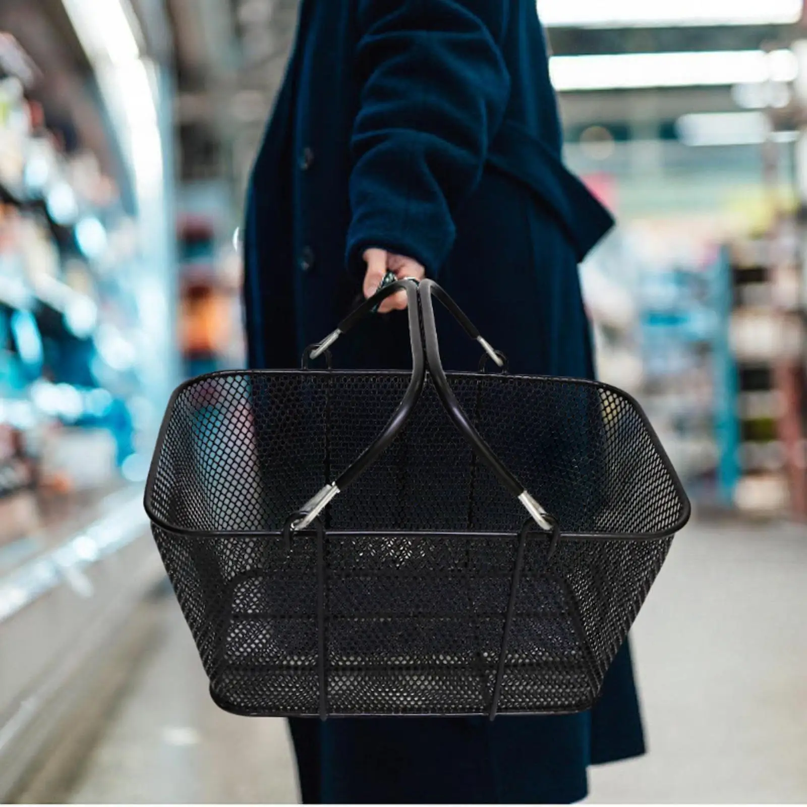 Shopping Basket with Handles Hand Basket for Convenience Boutique Kitchen