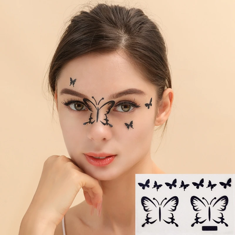 Black Butterfly Stickers Waterproof Double Eyelid Line Sticker Reusable Self-adhesive Eyelid Sticke Makeup Beauty Tools - Temporary Tattoos - AliExpress