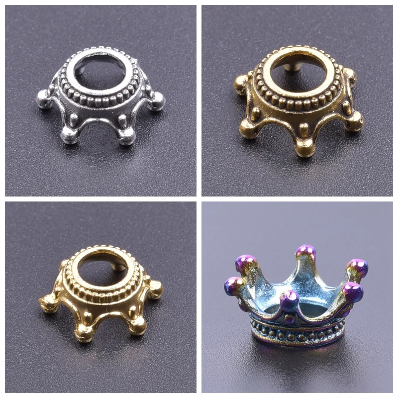 

20pcs/lot Alloy Antique Gold Silver Plated Crown Charms Jewelry Keychain Pendants DIY Charm for Jewelry Making Craft Materials