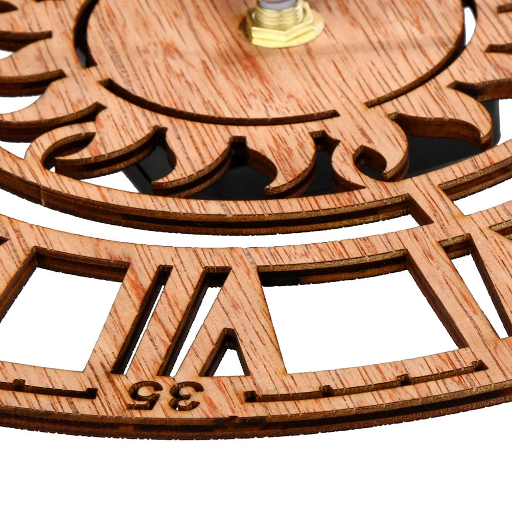Sun Shaped Wooden Wall Clocks Quartz Movement Roman Numeral Clock Operated Clocks Tree Shape Home Decor Wall
