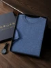 Men's O-Neck Cashmere Sweater 100% Cashmere Half Sleeve Basic Pullover Soft Comfy Bottom Knitwear Solid High Quality Tops 6