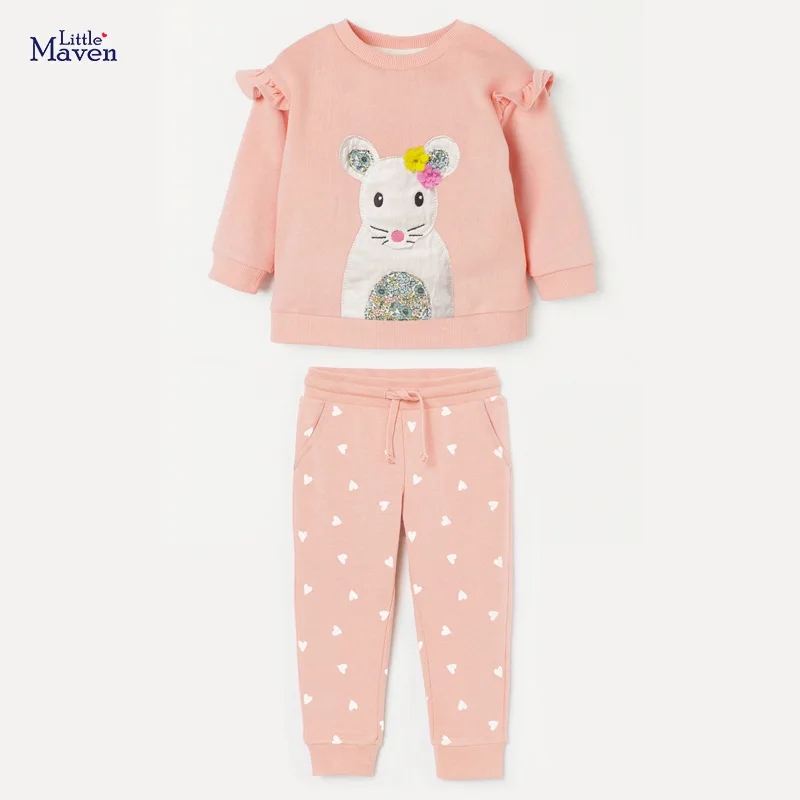 Littlemaven2023KidsBabyGirlsAutumnClothesSetsLovelyMouseCool
