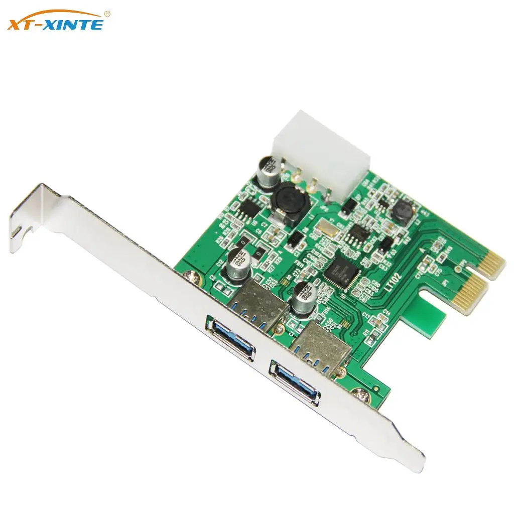 

PCI-E к 2 портам USB3.0 карта расширения PCI Express PCIe usb-хаб адаптер карта USB 3,0 контроллер с чипом D720202 для настольных ПК