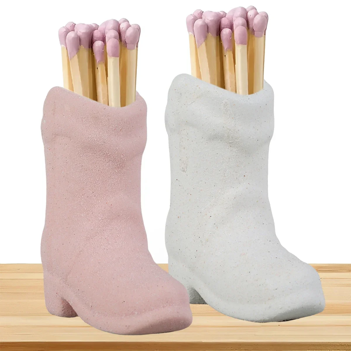 Cowboy Boot Match Holder Ceramic Match Jar Cute Boot Holder Portable Multipurpose Matchstick Indoor Decoration