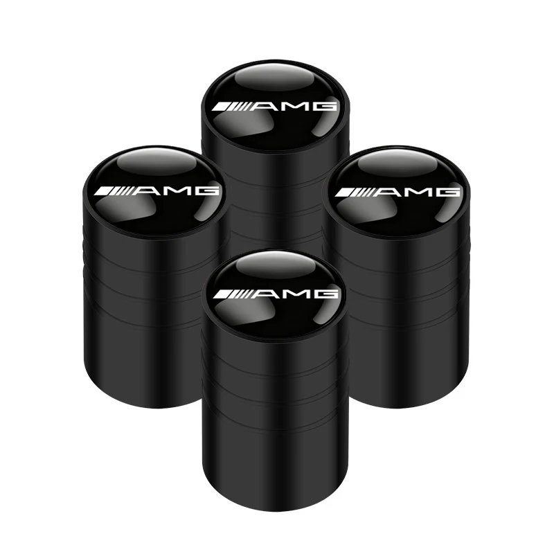 Luxury Car Tire Valve Caps with Emblem - Premium Metal Stickers for Enhanced Interior Aesthetics