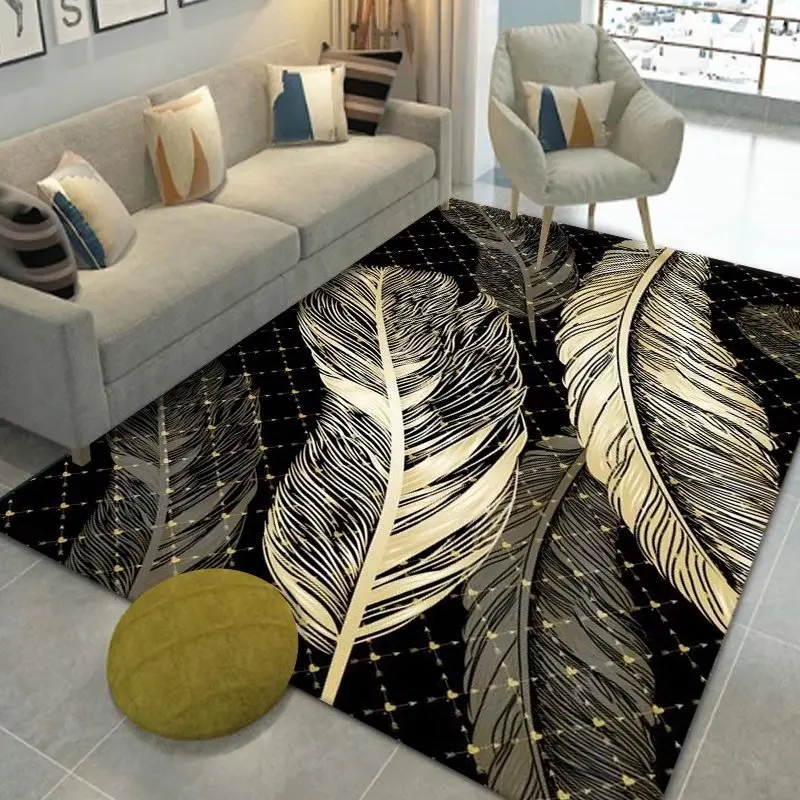Modern 3D Printing Carpet Living Room Butterfly Feather Sofa Coffee Table  Mat Family Bedroom Bedside Rugs Decor Home Room Mats - AliExpress