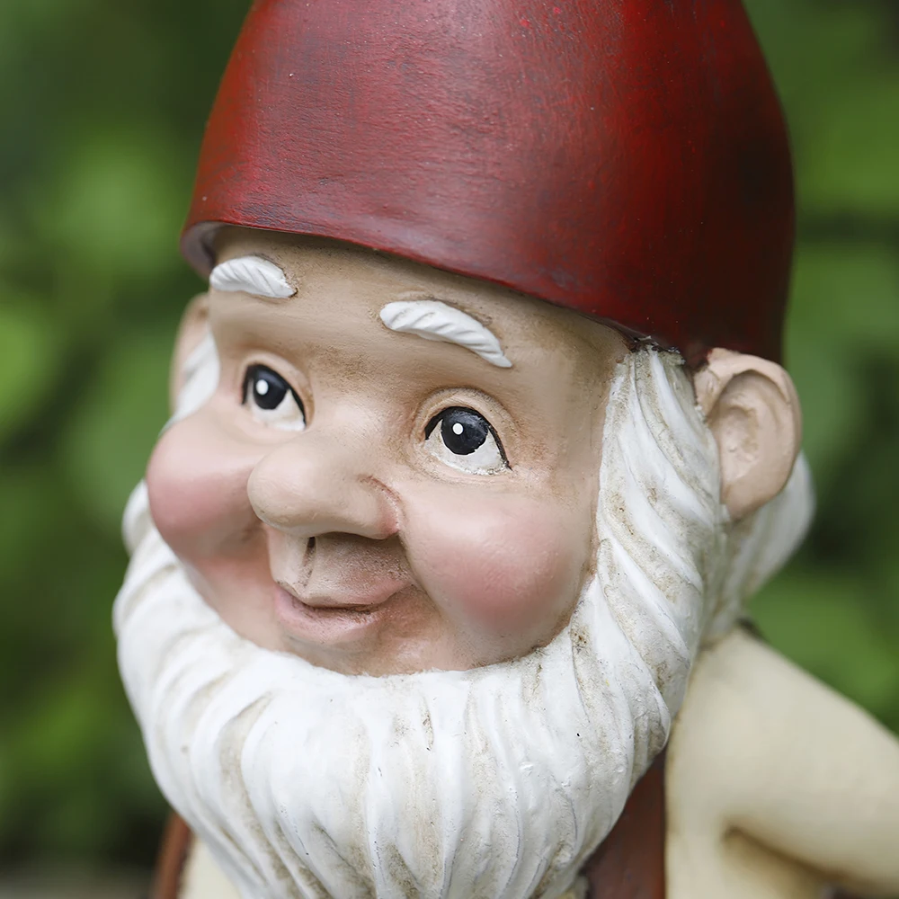 Ziurmut Gnomi da giardino all'aperto gnomo cattivo in resina seduto sul water statua di gnomo da giardino nano cattivo da 51 pollici regalo di decorazione del giardino di Natale per prato inglese