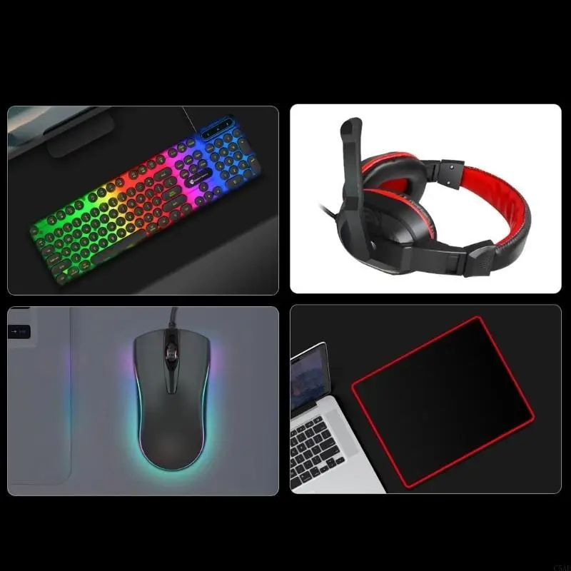 C5AE Mechanical Keyboard Mouse Pad Gaming Headset Led Backlight_voghion.com