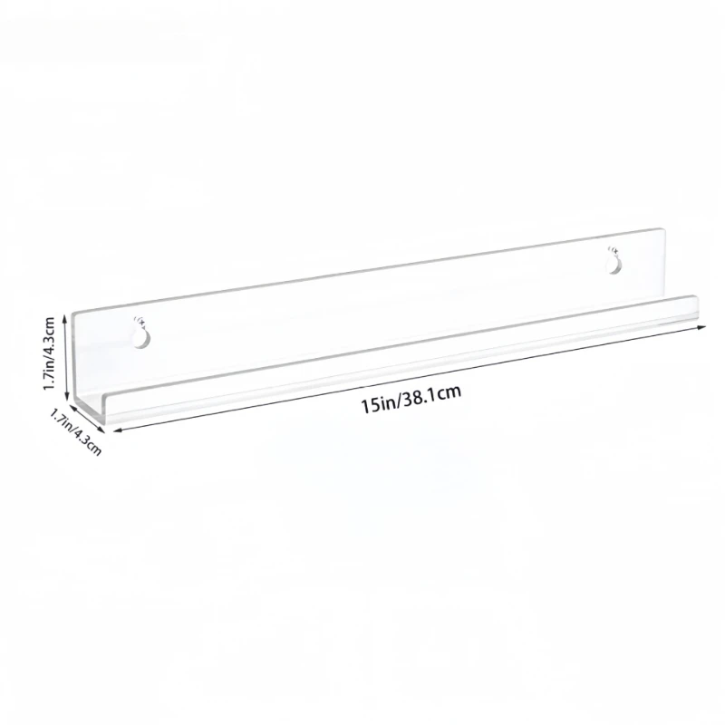 12/15 inch acrylic black glue CD album nail polish magazine book wall mounted display bracket 3