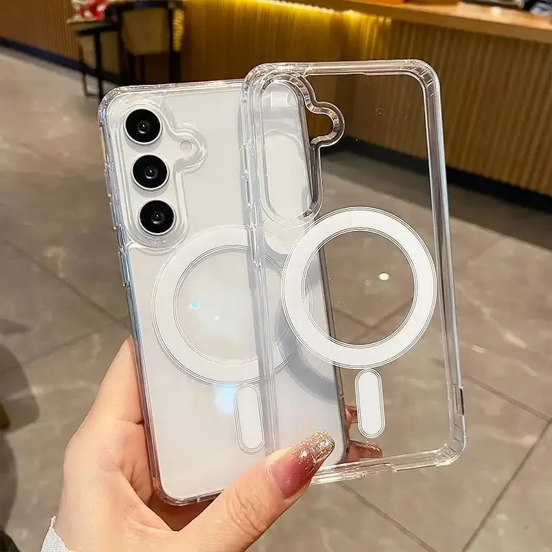 Luxury Transparent Magnetic Phone Case - Premium Clear Cover