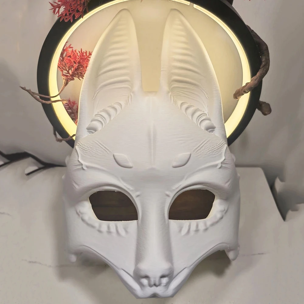 Generic Fox Half-Face 3D Printed Mask for Cosplay Events