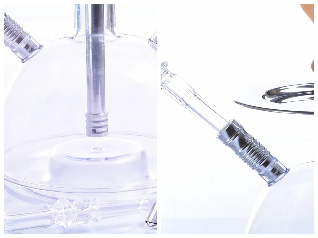 Acrylic LED Shisha Hookah Set with Ceramic Bowl and Metal Tongs Bongs in Australian