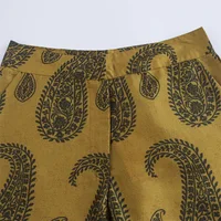 Long Sleeve Plaid Feather Pants 2 Piece Sets Pajama Women Lapel Blouses Suits Sleep Ladies High Waist Stright Pants Pajamas Set - Image 5