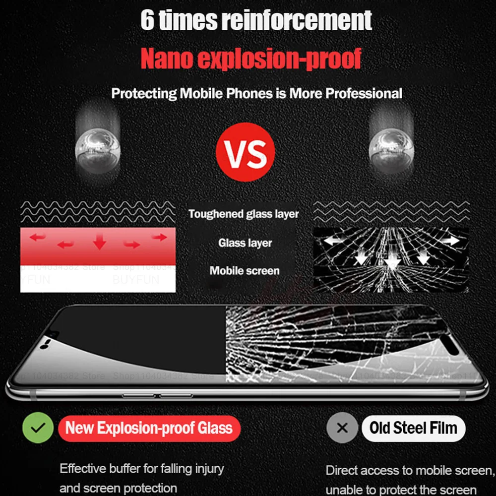 Tempered Glass Screen Protector for Enhanced Phone Safety - 1-4 Pack