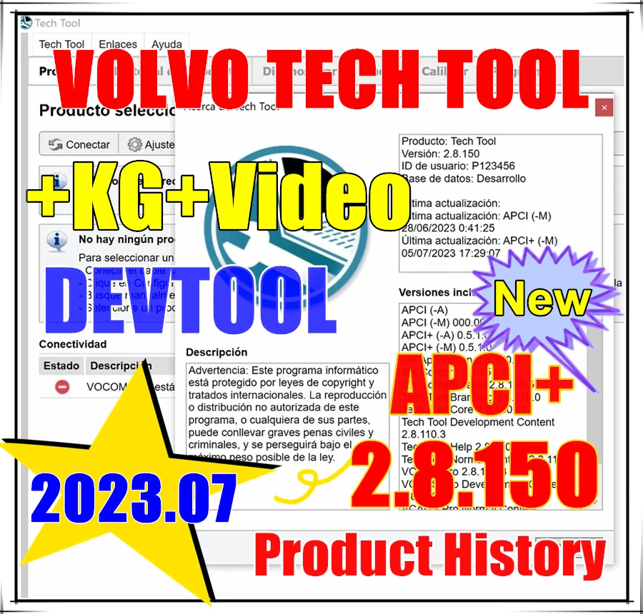 

2023 Premium Tech Tool 2.8.150 (PTT 2.8 / VCADS)(REAL Development) [APCI+ 2023.07] Product History for volvo with developer tool