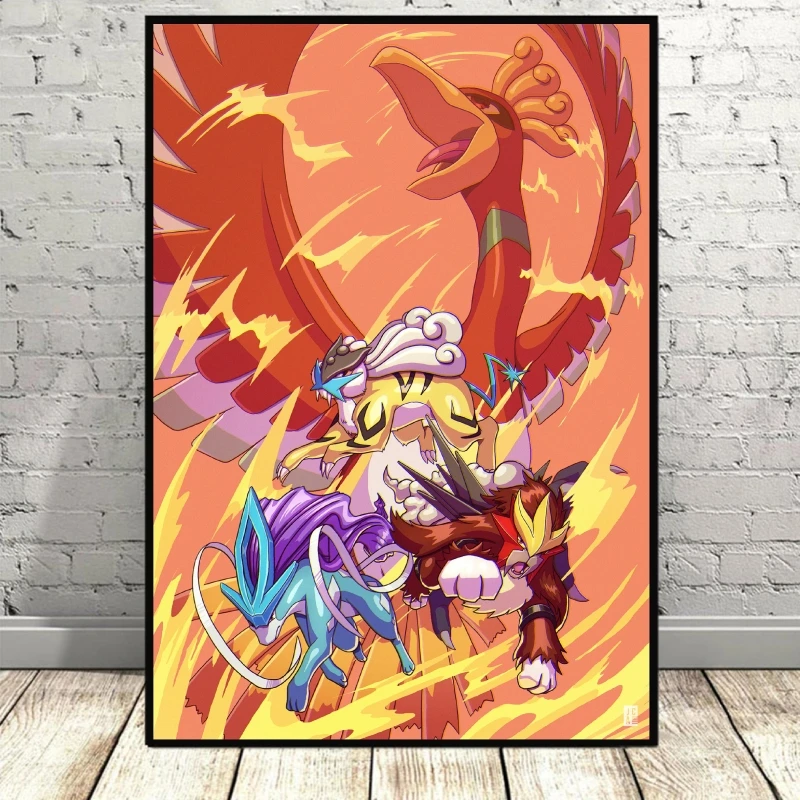 Pokemon Wandposter 30x45 Cm - Bunte Leinwand Kunst Für Wohnzimmer & Kinderzimmer