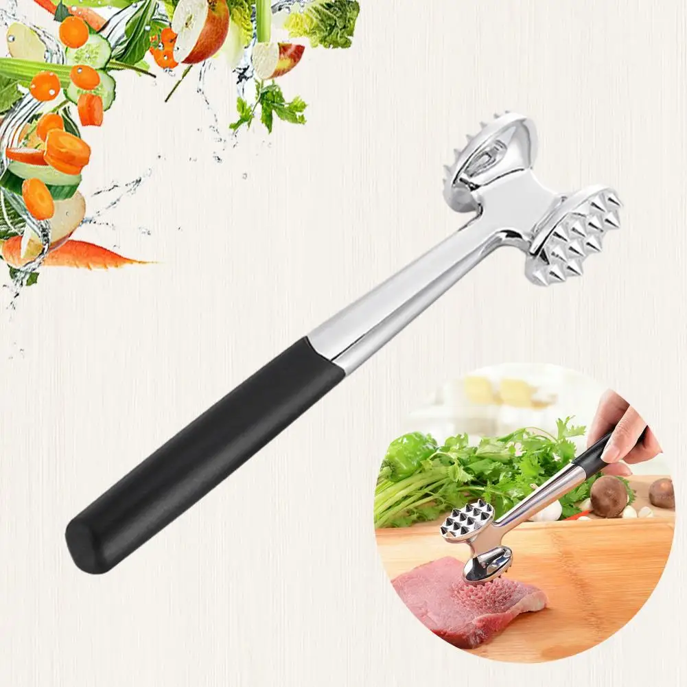 Meat Tenderizer Hammer Dual-Sided Mirror Polished Comfortable Grip Pounder Heavy Duty Pounder Tool For Steak Fish