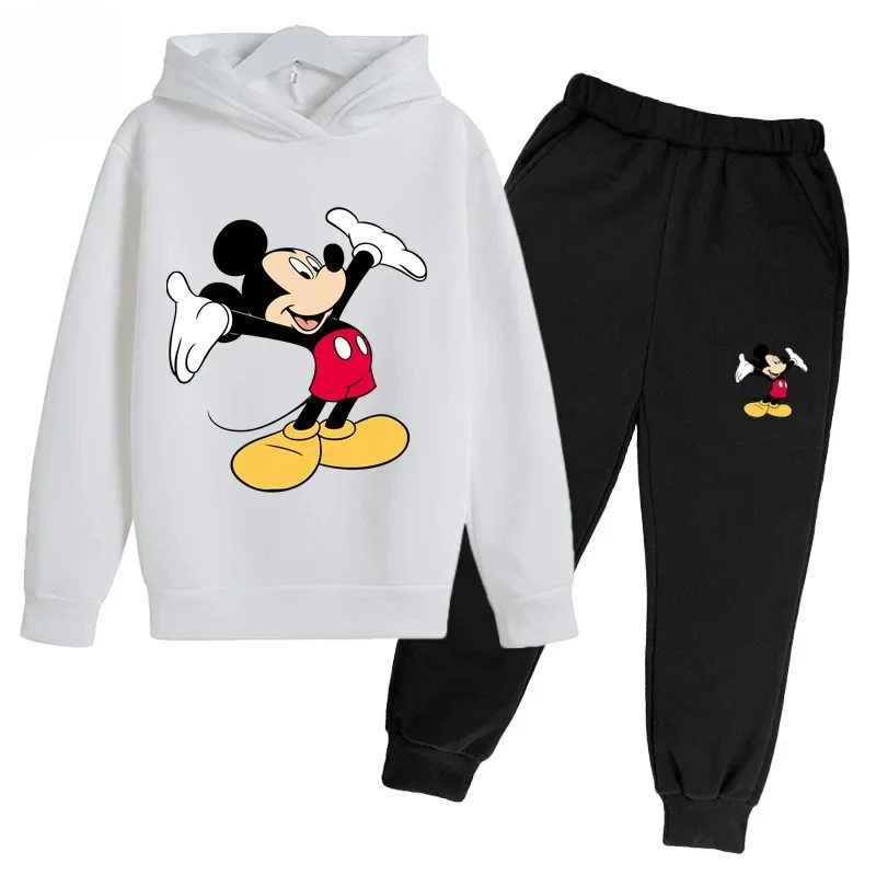 thumbnail image 1 of Sudadera con capucha y pantalones deportivos para niños y niñas de Disney Cartoon, conjunto de 2 piezas de moda de primavera y otoño, ropa deportiva para niños, 1 of 5