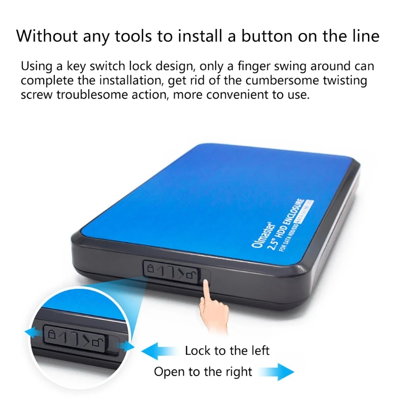 Olmaster EB-2506U3 2.5 8 ׶Ʈ ܺ ϵ ̺ Ŭ usb 3.0 HDD 丮 ̽  PC Ʈ