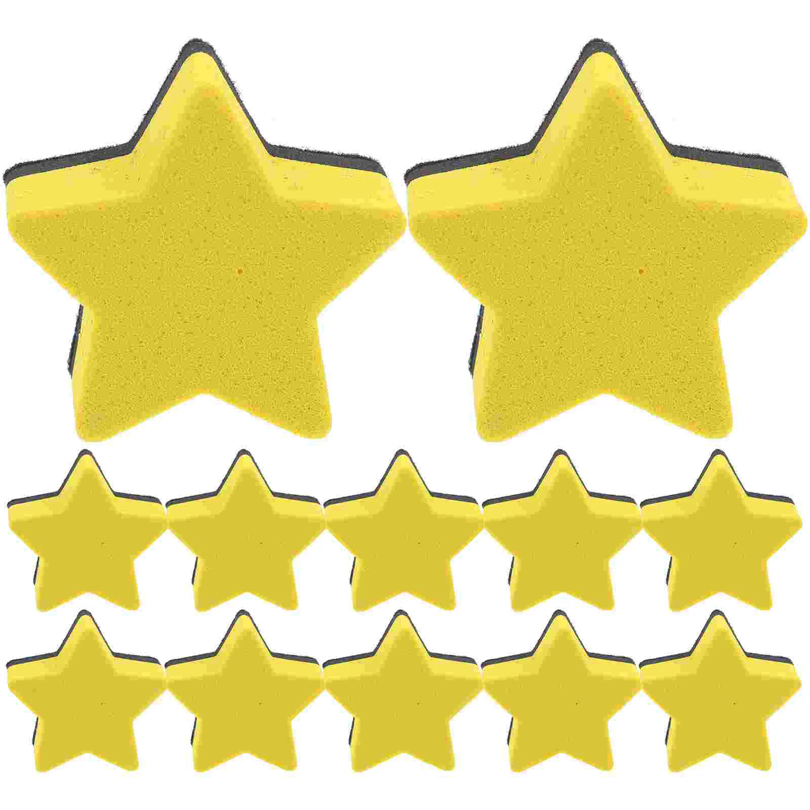 

12 Pcs Pentagram Eraser Dry Erasers Whiteboard Magnetic Classroom Accessories Bulk Kids Portable Mini Small Erasing