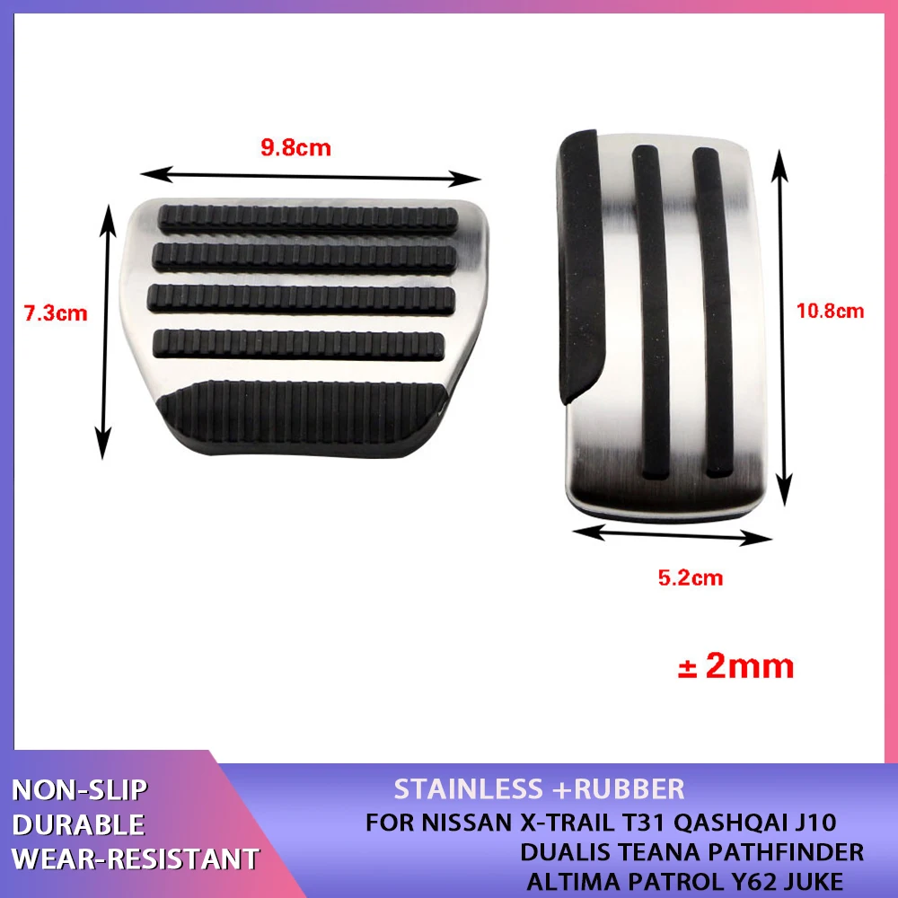 Car Pedals For Nissan X-trail T31 2010-2013 Qashqai J10 2012 - 2015 Teana  2010 - 2017 Stainless Steel Car Gas Brake Pedal Cover