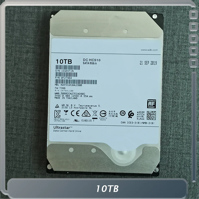Per Wd Hc510 Huh721010Ale600 10T 256M Nas Sata 6Gb 7.2K Enterprise Hard Disk