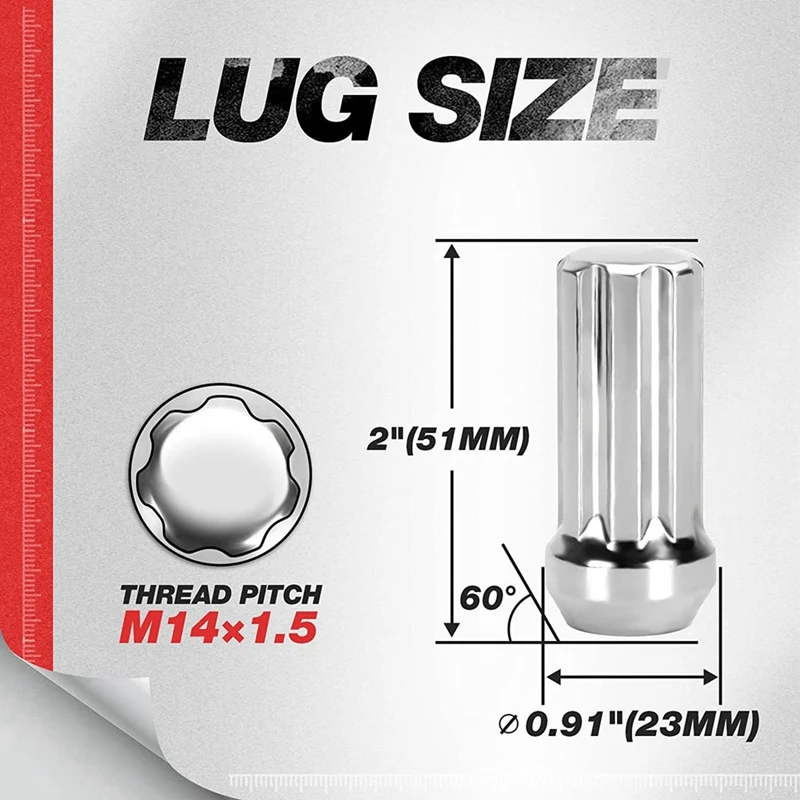 Lug Nut Thread Size Chart
