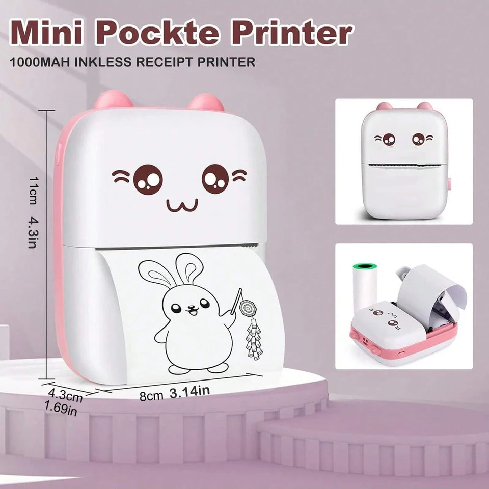 Mini HD Portable Bluetooth Thermal Label Printer