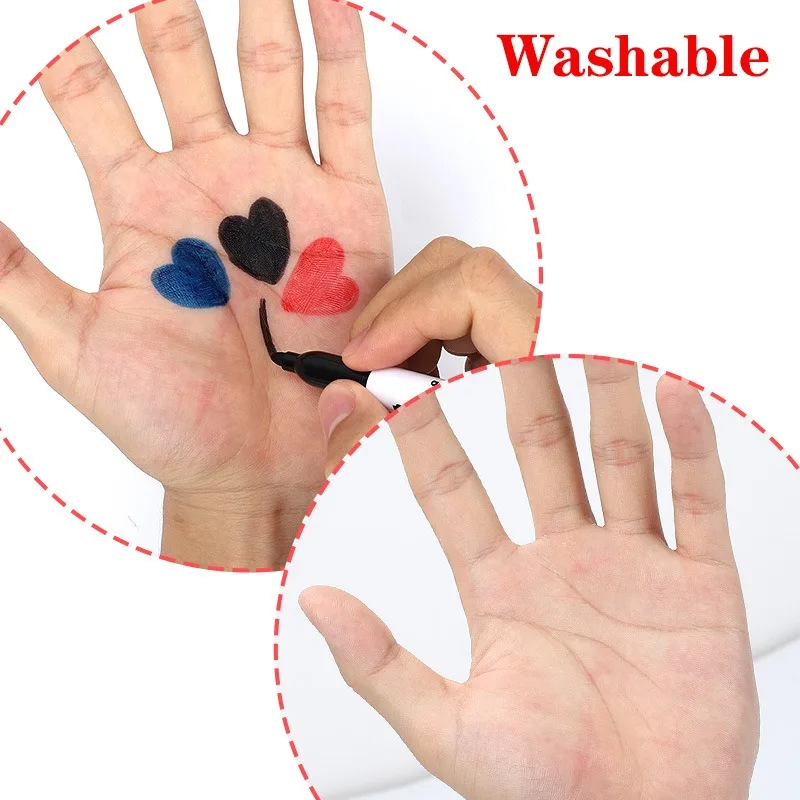 Whiteboard Marker Pen marker pens Easy To Wipe Quick Drying Water-based Repetitive Erasable Black Red Blue For Teacher School Office