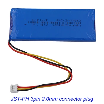 Batteria ricaricabile ai polimeri di litio da 7.4V 2840mAh (Lipo) 803480 per telefono, DVD portatile, VCD, TV, PDA, E-book, GPS, Tablet PC