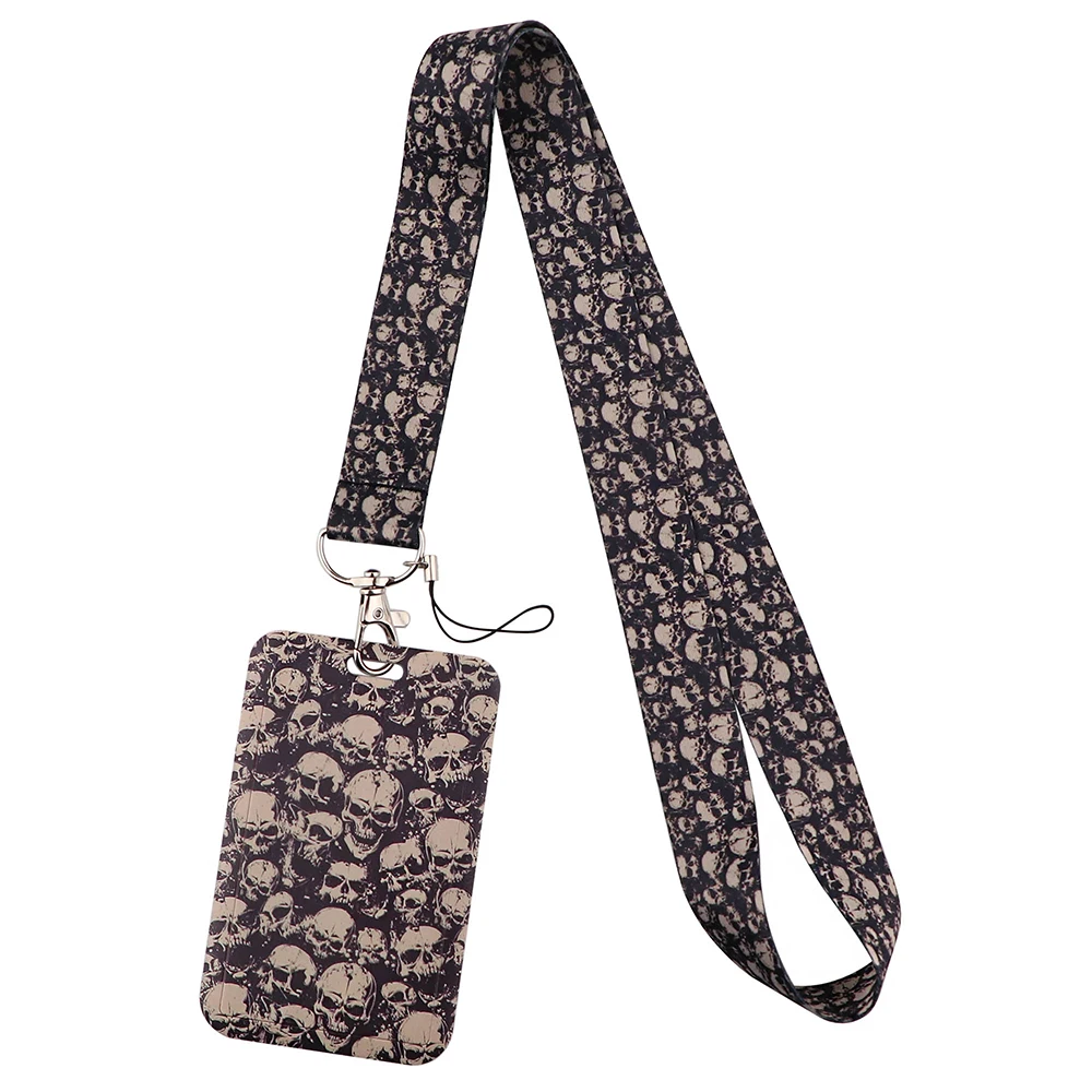 Skeleton Design Lanyard Card Holder and Badge Neck Strap