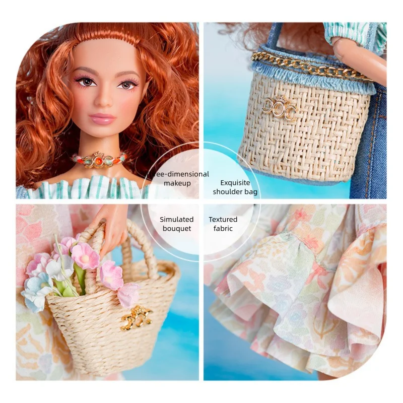 Xianxian Doll Clothes Suit 1/6 Anime BJD 32cm Supermodel Doll Clothes Accessories Island Holiday Denim Girls DIY Toys Collector 3