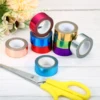 3 Roll 15mmx5m Metallic Washi Tape Mirror Masking Foil Sticker Self Adhesive Sticker Label Stationery for DIY Art Craft Wrapping 6