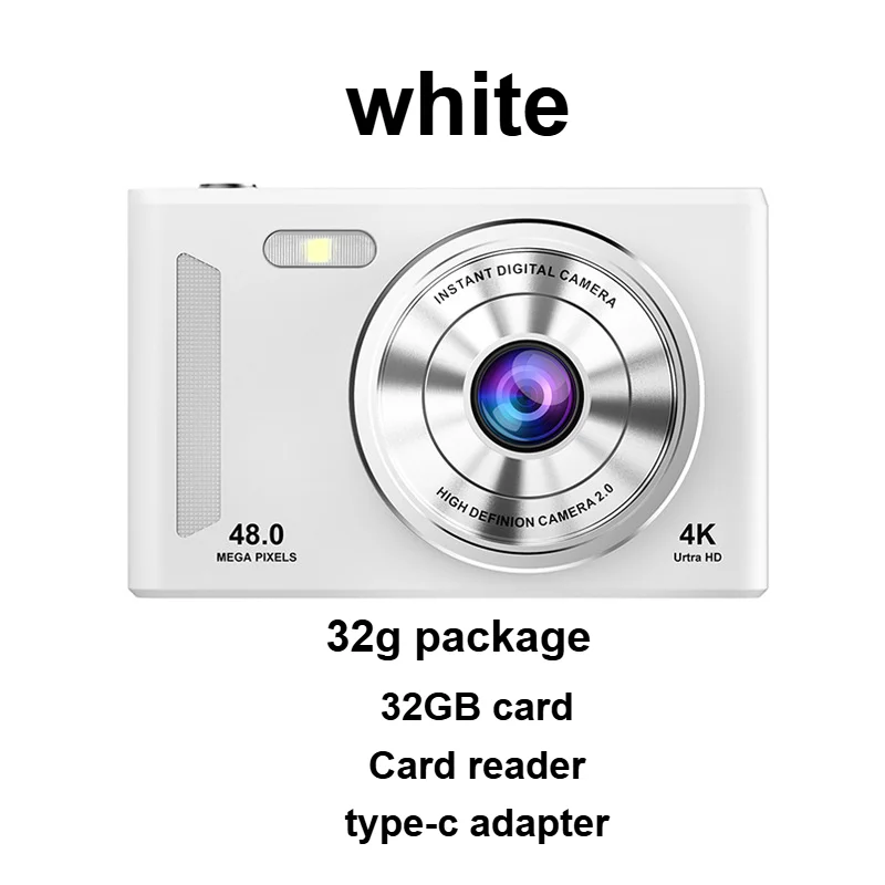 Nouvel appareil photo numérique portable 2026 : mise au point automatique, double caméra, flash, mode selfie, capteur CCD._voghion.com